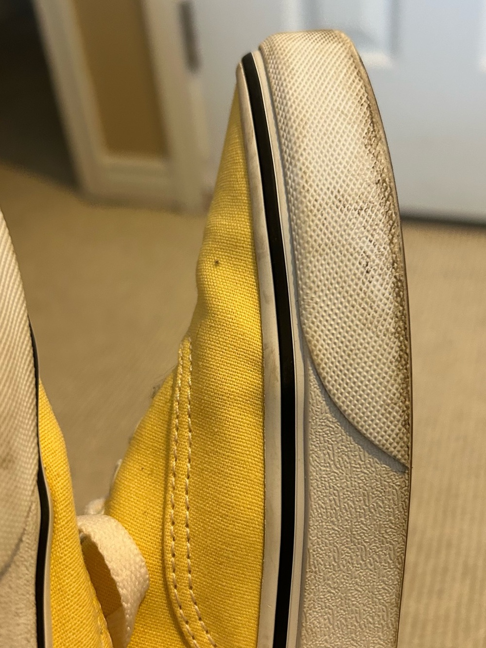 Vans Authentic Yellow Canvas Low-Top Sneaker - women 8 / men 6.5 - Picture 7 of 11
